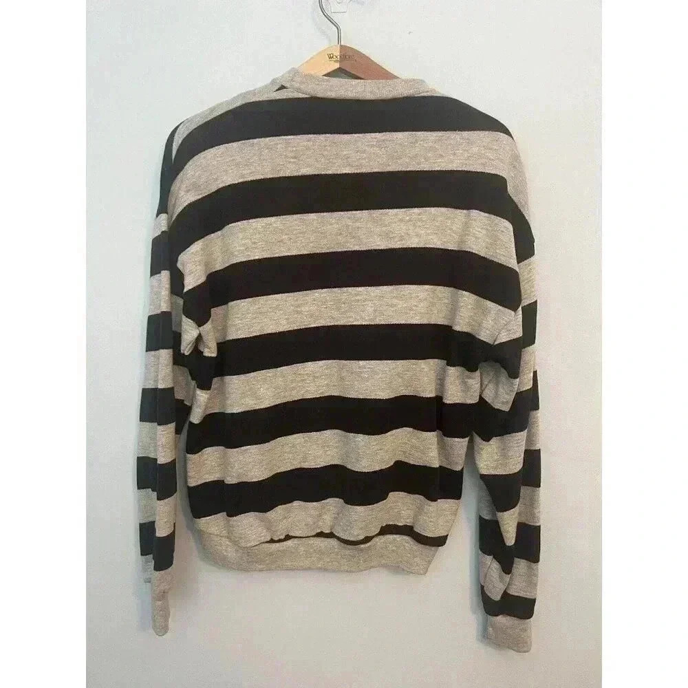 Vintage 80’s Bassett-Walker Striped Sweatshirt French Quarter Bourbon Street L/G - Picture 5 of 5
